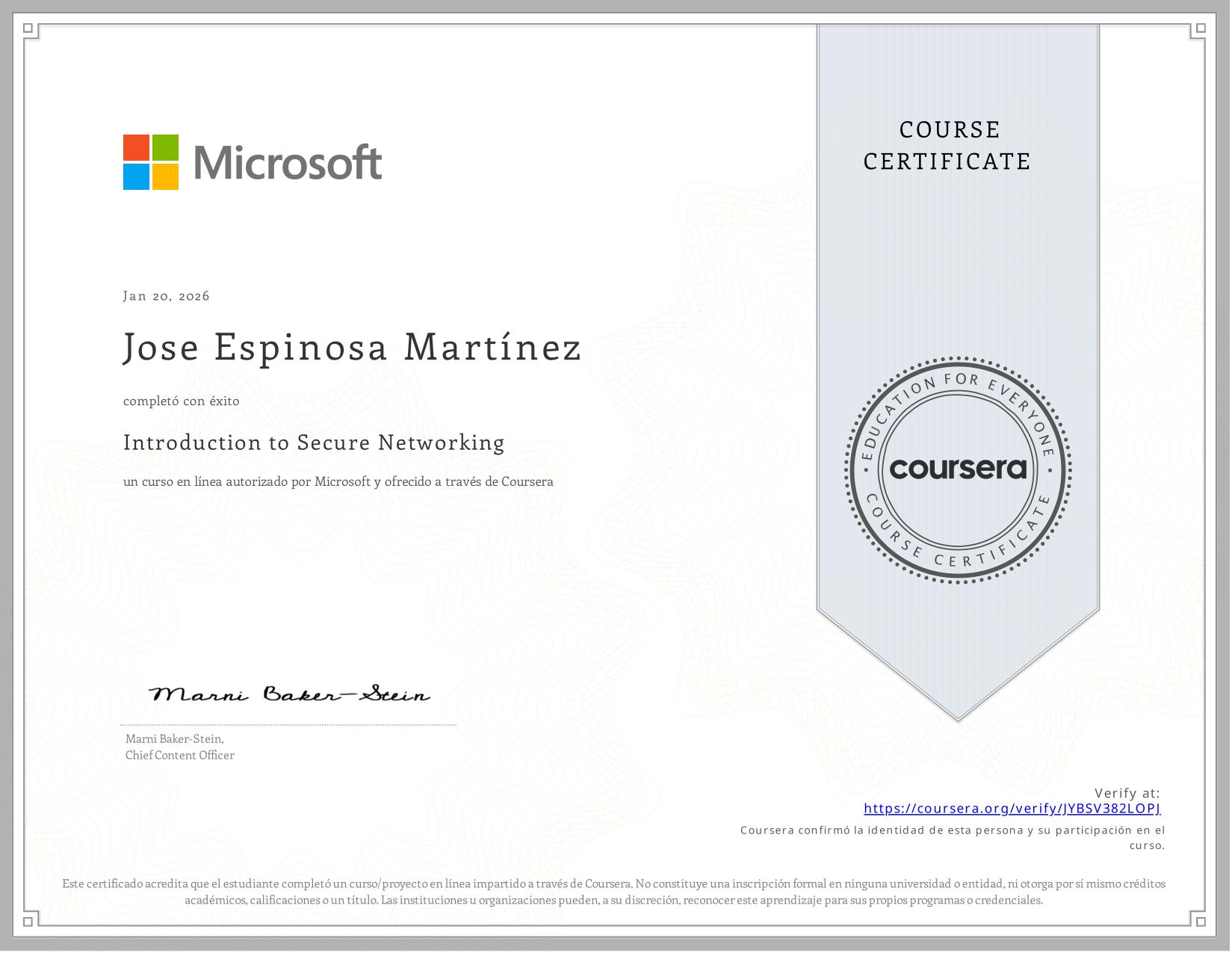 Certificado Coursera